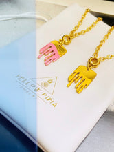 Cargar imagen en el visor de la galería, Collar con dije derretido rosa