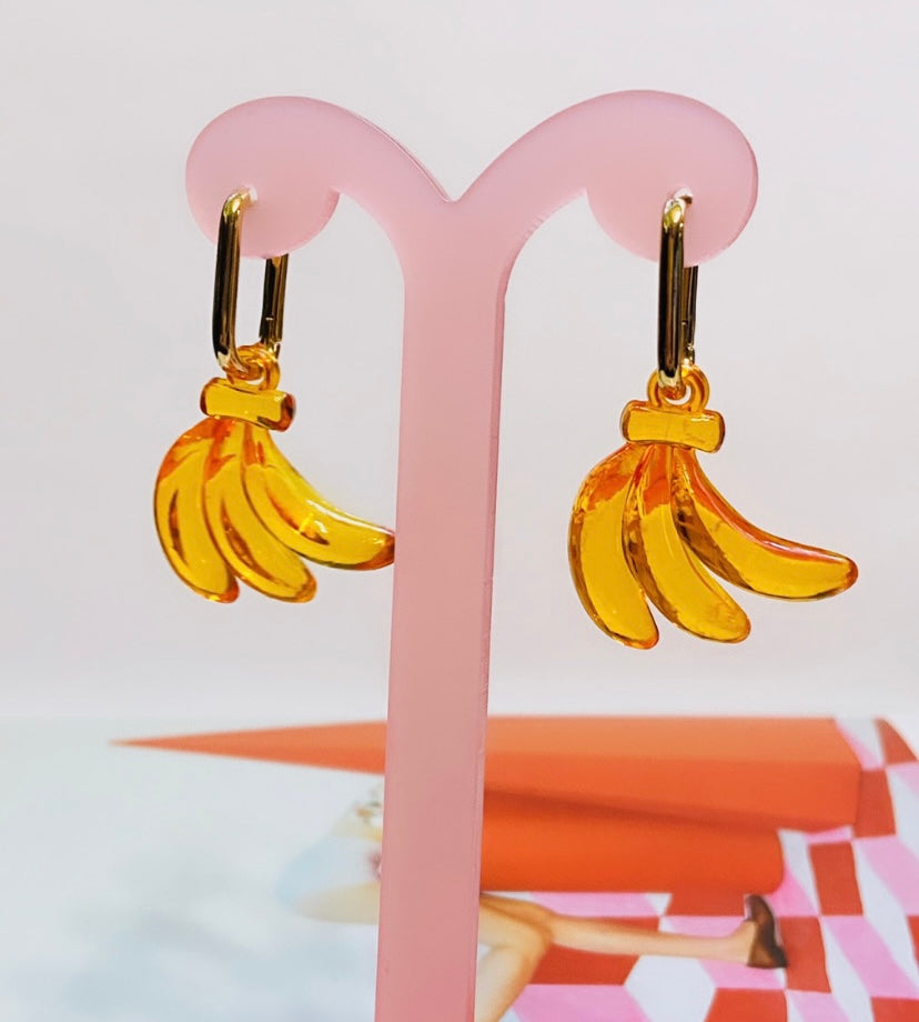 Aretes Bananas Naranja