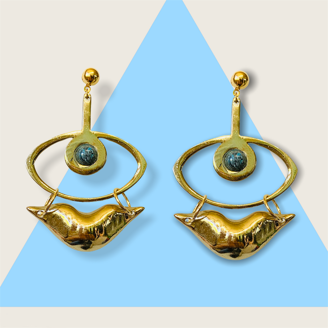 Aretes de ojo con labio