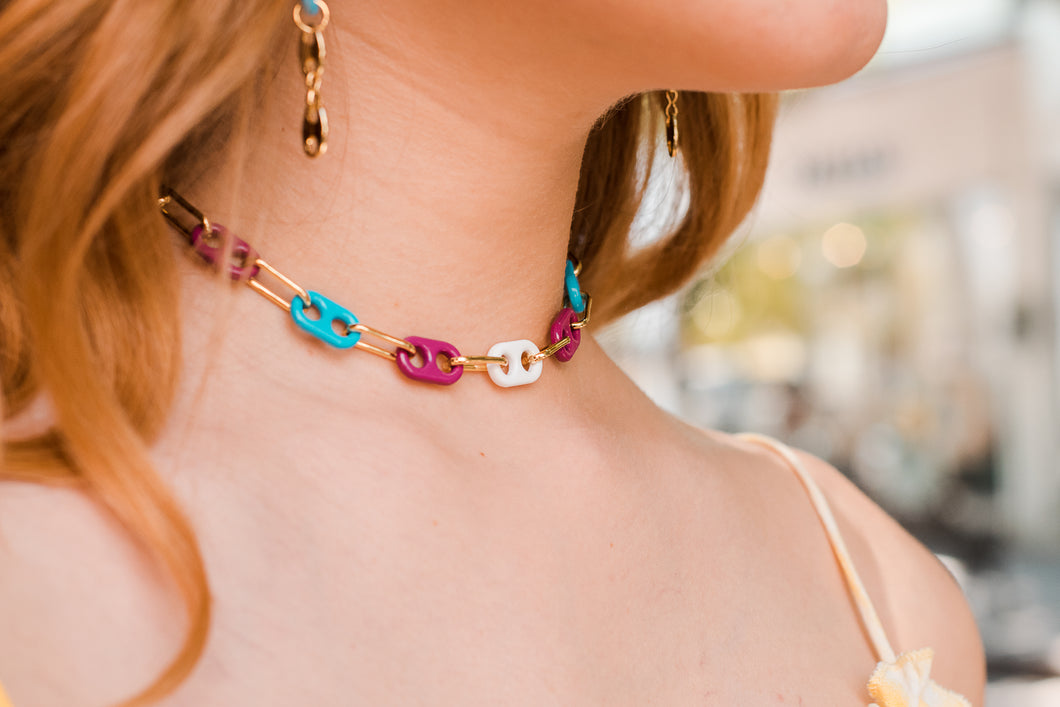 Choker con abrelatas de colores