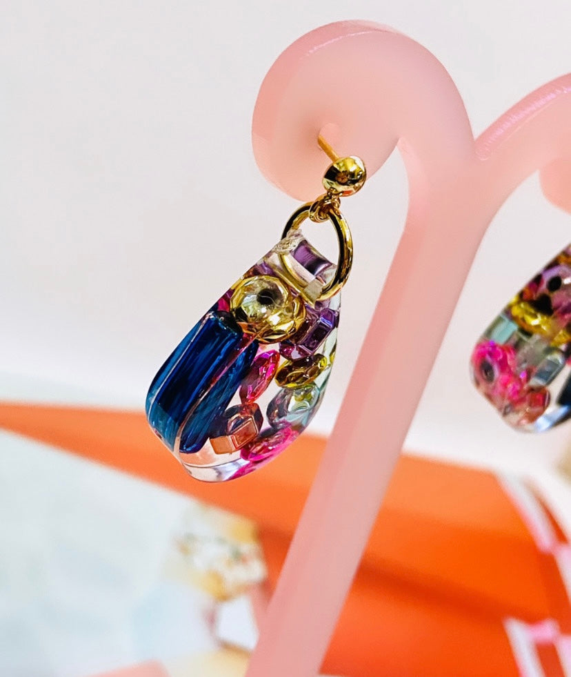 Aretes gota confetti