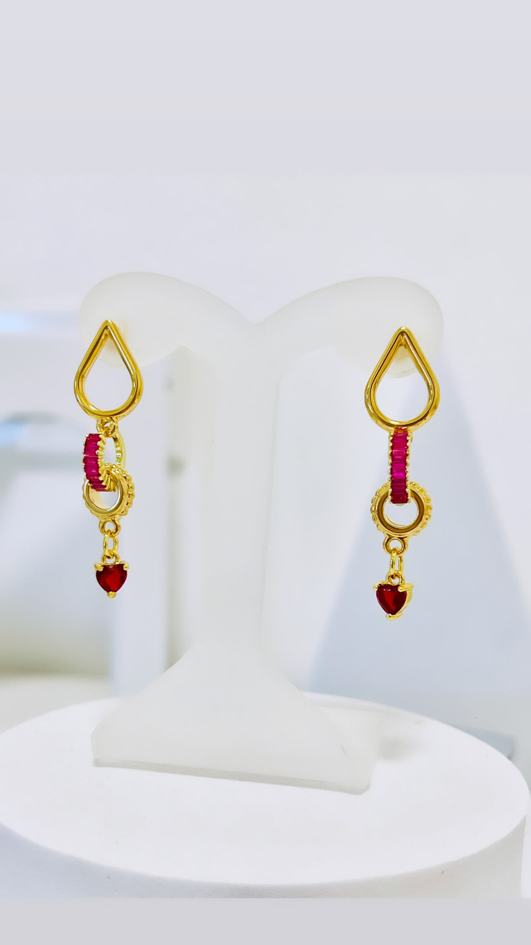 Aretes corazón multifuncional