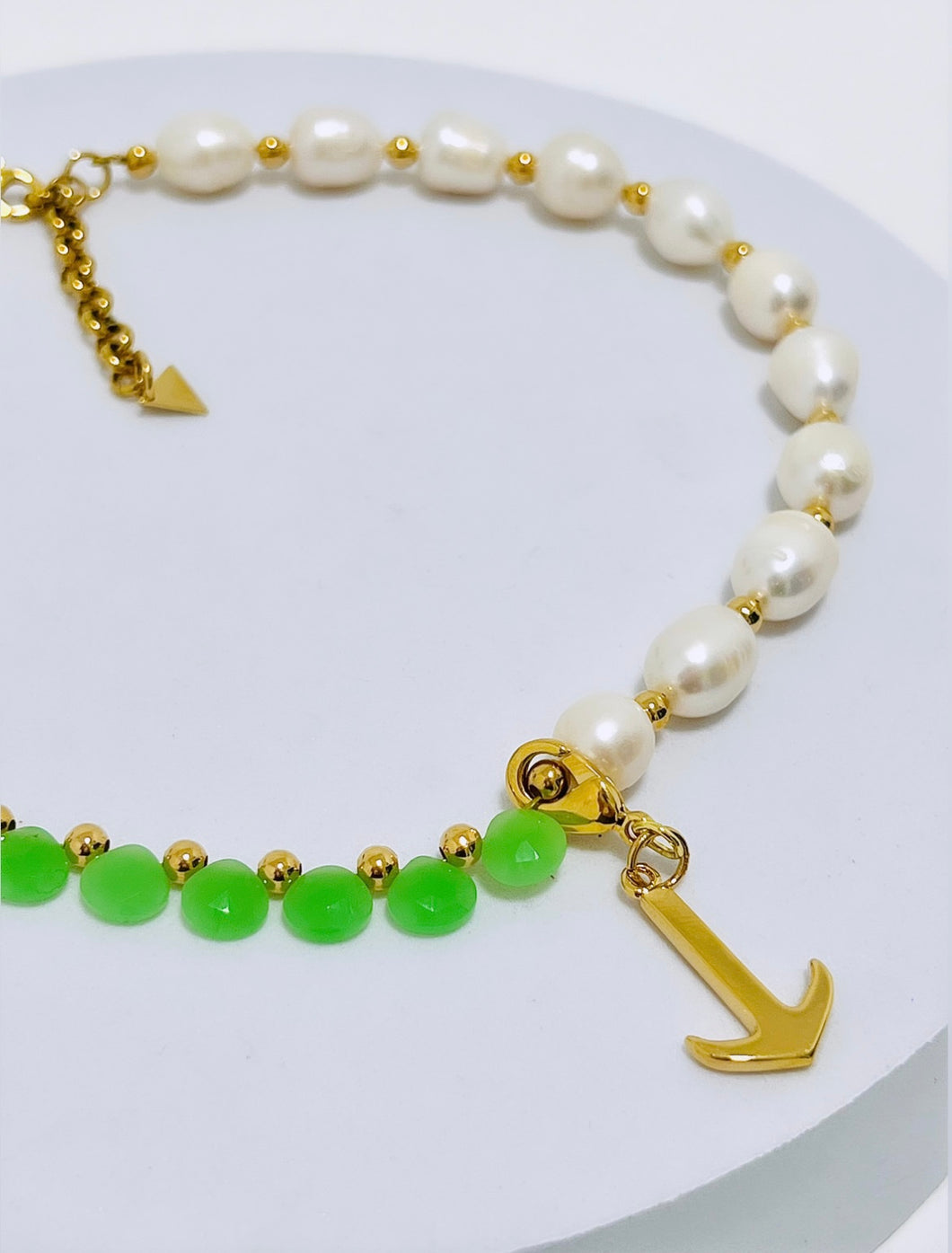 Collar calcedonia ancla