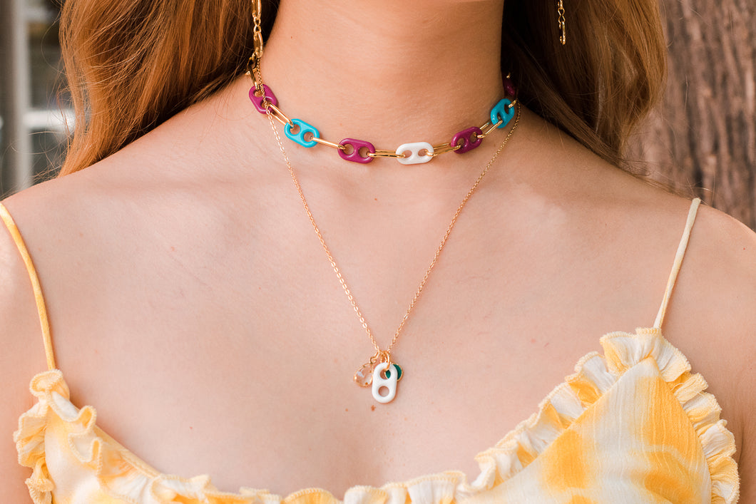 Collar con abrelatas blanco