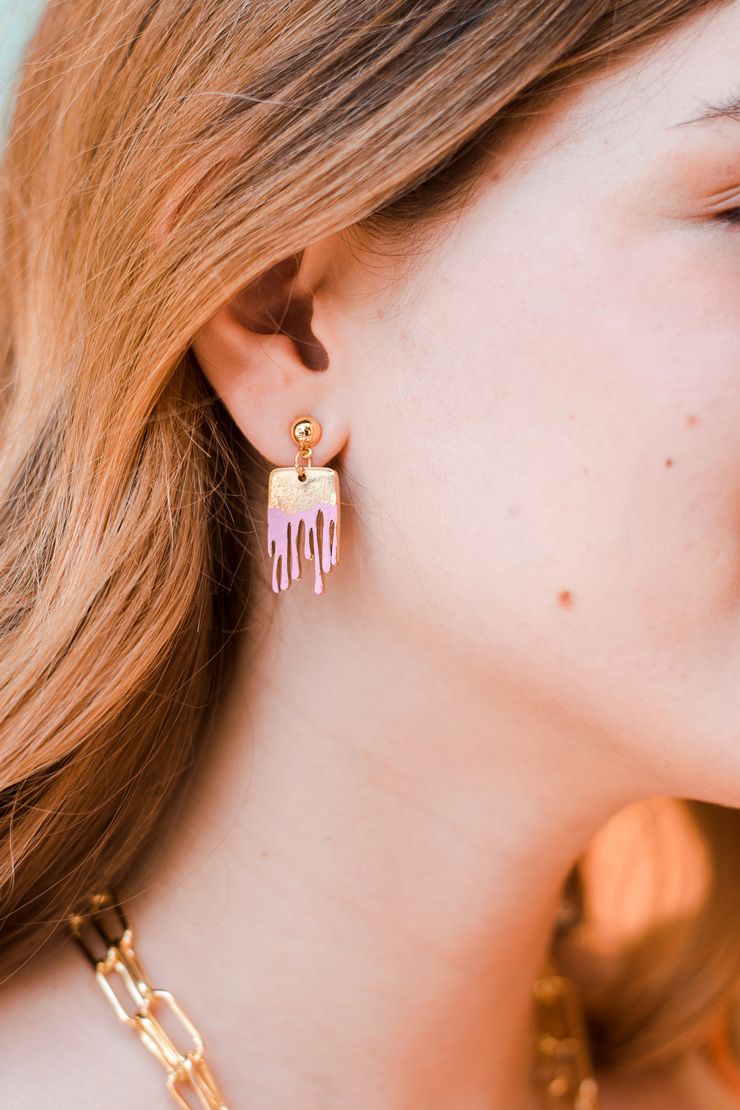 Aretes Derretido rosa